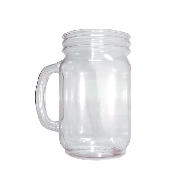 24oz Handled Mason Jar in Clear - USBev Plastics