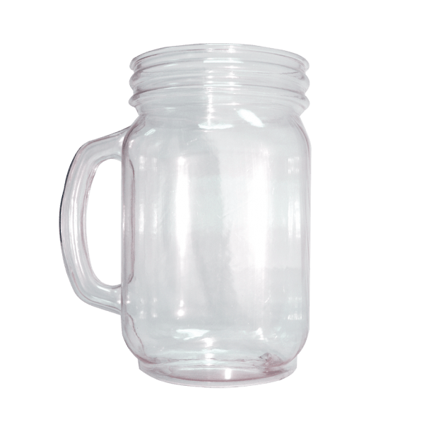 32oz Handled Mason Jar in Clear - USBev Plastics